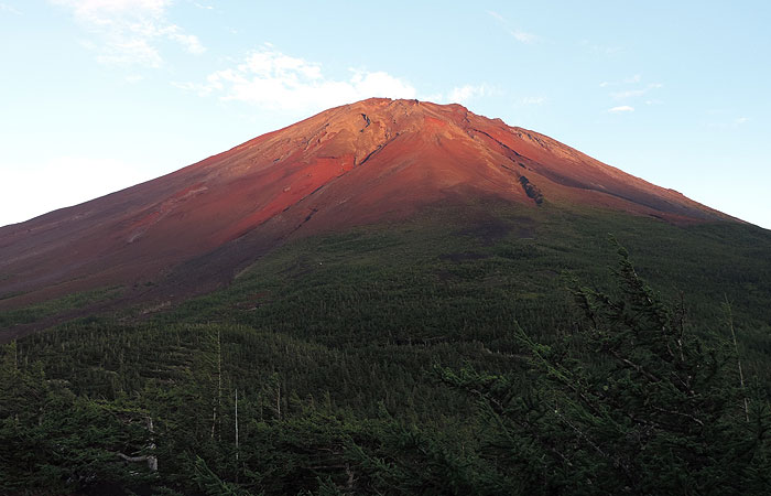 夕日の富士山